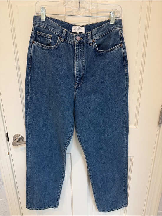 La Ligne Denim - La Ligne Blue High-Waist Straight-Leg Jeans